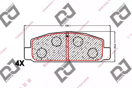 Комплект тормозных колодок DJ PARTS BP1661